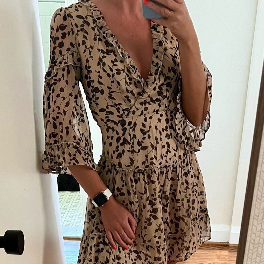 Hello Molly Beige and Black Mini Dress